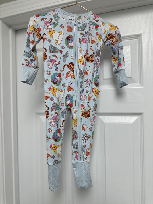 Winnie the Pooh Zipper Childrens Bamboo Pajamas