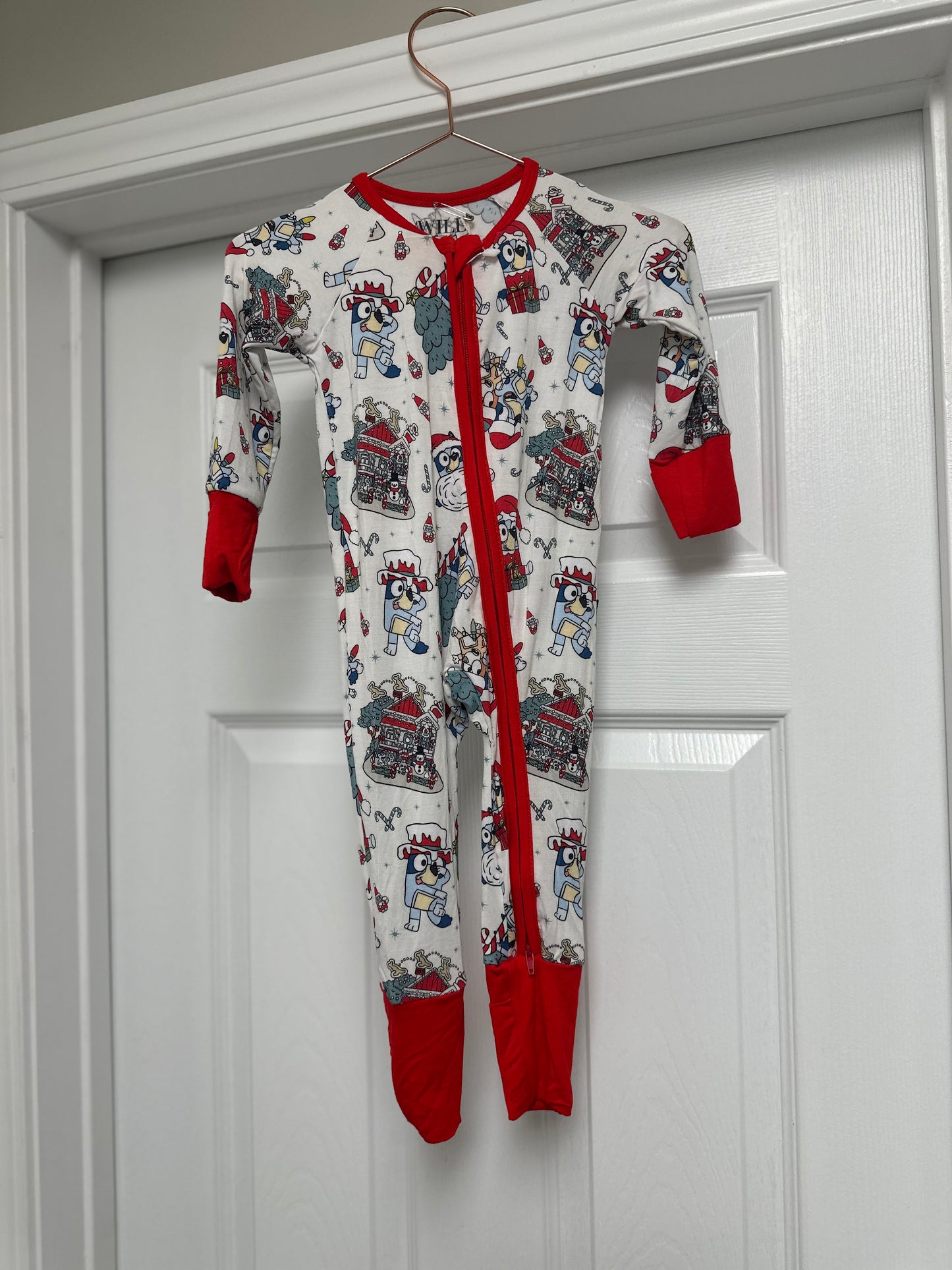 Bluey Zipper Childrens Bamboo Pajamas